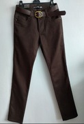 Nowe spodnie jeansowe brąz damskie R - 28-33 Kai Wei Shi