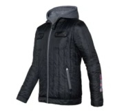 Kurtka jesień/zima NEBULUS Atlanta z kapturem czarna pikowana L