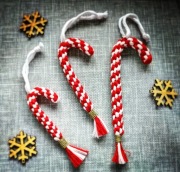 Ozdoby świąteczne, na choinkę makrama 