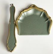 Zestaw komplet vintage szufelka zmiotka do okruchów lokaj miotełka 