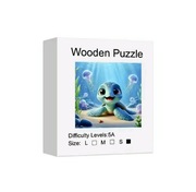 Puzzle Drewniane 3d Żółwik dla dzieci układanka edukacyjna prezent święta