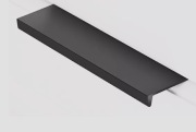 Uchwyt meblowy krawędziowy aluminium czarny mat 15 cm