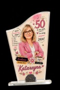 STATUETKA Z NADRUKIEM I ZDJĘCIEM NA 20 30 40 50 60 70 URODZINY + PUDEŁKO