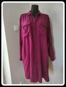 Burgundowa sukienka z wiskozy Moodo44 XXL