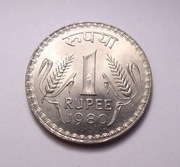 Indie 1 rupia 1980 Kalkuta PIĘKNA!