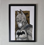 BATMAN – RĘCZNIE MALOWANY OBRAZ W RAMIE (FORMAT A3)