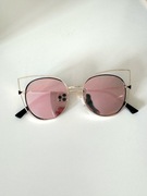 Okulary przeciwsłoneczne Złote Różowe szkła