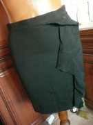 spódniczka mini LIU JO sexi falbana czarna 34/36 elastyczna