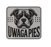 Tabliczka ostrzegawcza uwaga zły pies pitbull, Amstaff duży wybór 25x25cm