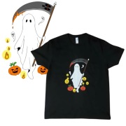 Koszulka T-shirt Halloween Czarna Duch Unisex Rozmiar M