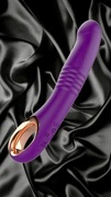 Silikonowy Wibrator Posuwisty 2x10 Trybów Fioletowy Wibracja Masażer