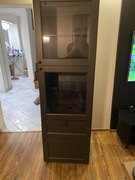 IKEA BESTA wysoka szafka witryna czarna