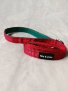 Smycz dla psa Miejska Milo & Max  Czerwona z Odblaskiem 150 cm