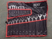 KLUCZE PŁASKO-OCZKOWE 25 elementów 6-32 mm PŁACHTA PŁASKIE ETUI 