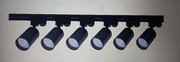 Zestaw. Szyna oświetl. 2m czarna + 6 x reflektor szynowy Spot Black Led 