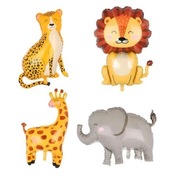 Balony urodzinowe safari lew, tygrys, słoń, żyrafa