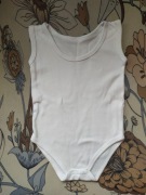 Body dla niemowlaka, białe, bez rękawów Mrofi, rozmiar 80, bawełna 100%