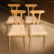 Komplet krzeseł ŁAD po renowacji vintage retro prl loft