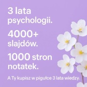 NOTATKI PSYCHOLOGIA PAKIET - 3 lata, 25 przedmiotów, 1000 stron!