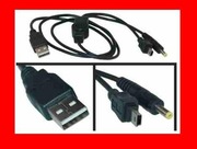 Kabel ładowarka 2w1 Data/charging USB do Sony PSP-komputer miniUSB ok.115cm