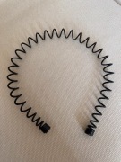 Vintage opaska z lat 90 oryginalna sprężynka czarna metalowa
