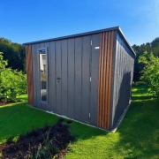 Domek narzędziowy, ogrodowy, schowek 3x2 GRAFIT, OKNO, LAMELE, PROFIL OCYNK