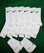 Nike Wysokie Białe Skarpety 6 par Dri-Fit 39-42