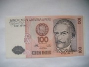 BANKNOT Peru - 100 Intis - 1987 r. - UNC