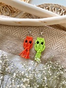 Breloczek do kluczy sowa makrama brelok 1szt