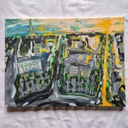 Obraz Paryż widok z Łuku Triumfalnego akryl na płótnie, od artysty