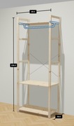 Regał IKEA IVAR z wieszakiem na ubrania 89x50x226 cm