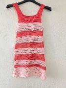 Urocza sukienka ażurowa HandMade dla dziewczynki, r. 110/116 (4-6 lat)