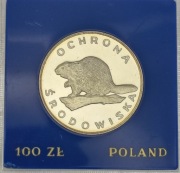 100 zł 1978 rok ochrona środowiska bóbr 