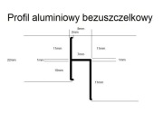 Sufity napinane-profil aluminiowy bezuszczelkowy ścienny 2mb
