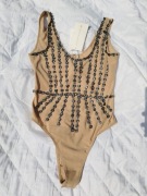 H&m x Stella McCartney body siateczkowe zdobione kryształkami S