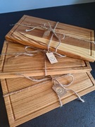 Drewniana deska do krojenia kuchenna z rowkiem,naturalny jesion 30x16cm