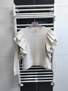 Beżowa bluza damska viralowy model Zara – rozmiar M (38)