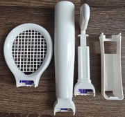 Zestaw akcesoriów do Nintendo Wii. Paletka, kij do golfa, kij baseballowy.