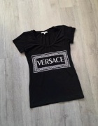 Versace oryginalna piękna czarna bluzka t-shirt Roz.M