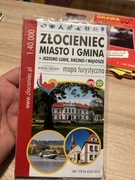 ZŁOCIENIEC MIASTO I GMINA - MAPA TURYSTYCZNA JEZIORO LUBIE SIECINO WĄSOSZE