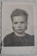 Stare zdjęcie portret kobiety vintage PRL lata 40/50 fotografia retro 