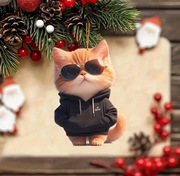 Wisiorek przywieszka rudy kot w bluzie dostawa 24h PL.