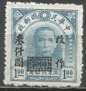 Chiny Cesarstwo 1948 Nordostprovinzen Mi 58(20) nadruk**czyste