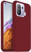 Plecki Etui Matt Case Silicone do Xiaomi Mi 11 Pro burgundowy