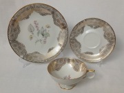 Porcelana Bavaria Elfenbein Porzellan, złocony serwis, Niemcy