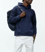 Męska bluza z kapturem hoodie kangurka arket M 