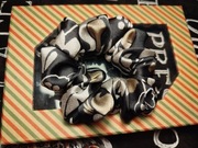Gumka scrunchie flower print wiskoza jedwab