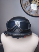 FMVSS 218 Matowy czarny kask motocyklowy ROZMIAR L - model HY-809-1