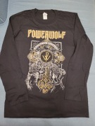 Czarna koszulka męska z długim rękawem Powerwolf Wolf Cross L