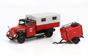 1:43 ROBUR GARANT Feuerwehr straż pożarna Ixo Hachette + przyczepka TSA